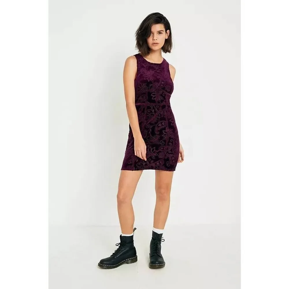 Free People Burnout Babe Velvet Bodycon Mini Dress